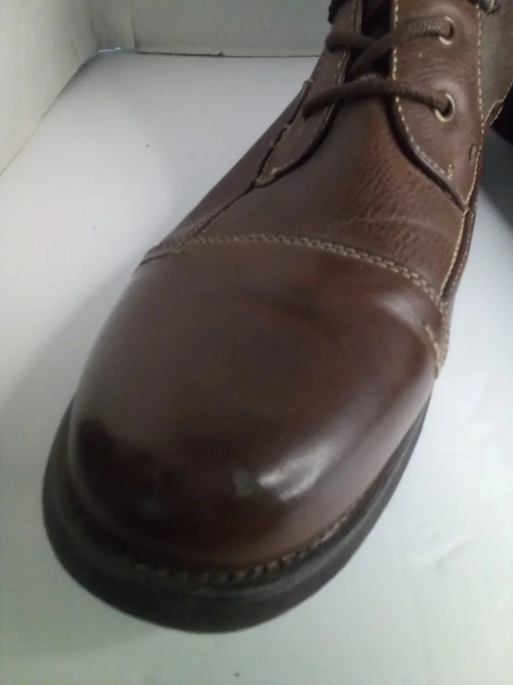 Steve Madden Boots Men 11.5 M Lace Up Zipper Leather Ankle